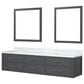 Lexora Home Castor 80" Double Bathroom Vanity in Blue with 2 cm White Carrara Marble Top, Rectangular Sinks and 36" Mirrors, , large