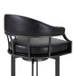 Blue River Edy Swivel 26" Counter Stool with Black Cushion in Mineral, , large