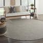 Nourison Positano 8" Round Light Grey Indoor/Outdoor Area Rug, , large