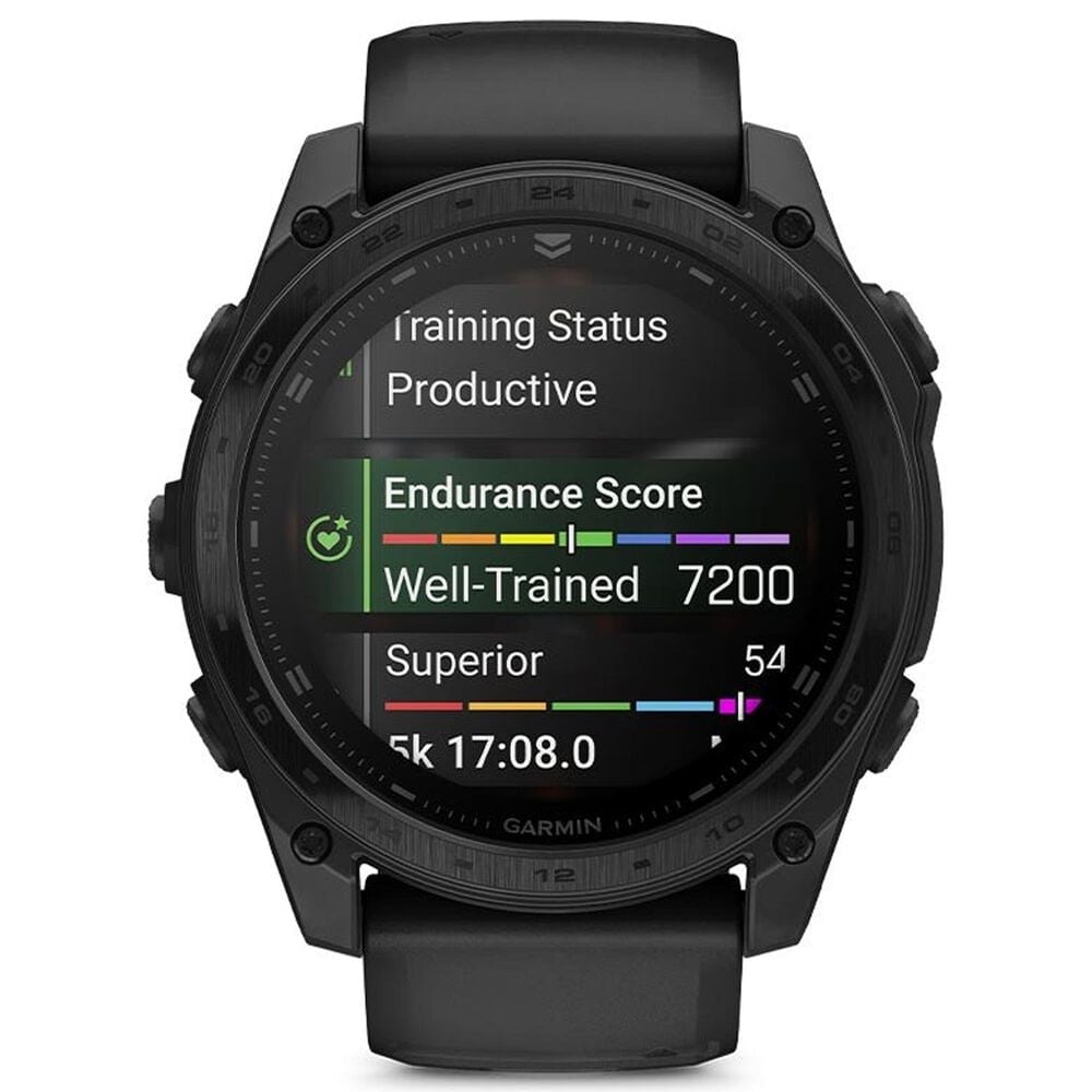 Garmin Tactix 8 AMOLED Smartwatch 51 mm Black Case with Black and Pebble Gray Band, , large