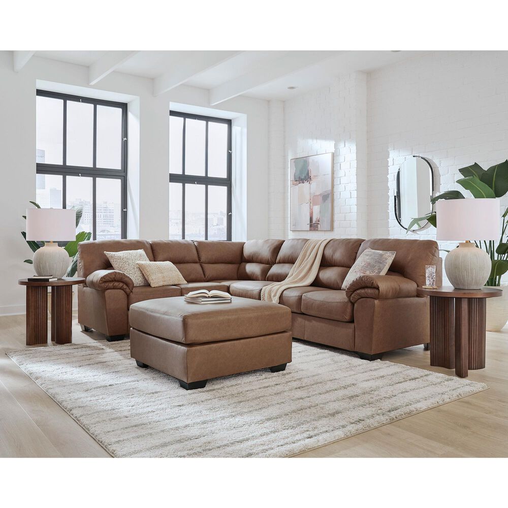 Ashley WillowBend 3-Piece Sectional with LAF Sofa in Caramel, , large