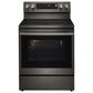 LG 2-Piece Kitchen Package with 6.3 Cu. Ft. Smart Freestanding Electric Range and 2.1 Cu. Ft. Smart Over-the-Range Microwave in Black Stainless Steel, , large