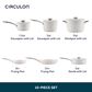 Circulon 10-Piece Ceramic Nonstick Cookware Set in Pearl White, , large