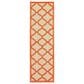 Oriental Weavers Cayman Sand and Orange 2"3" x 7"6" Indoor/Outdoor Runner, , large