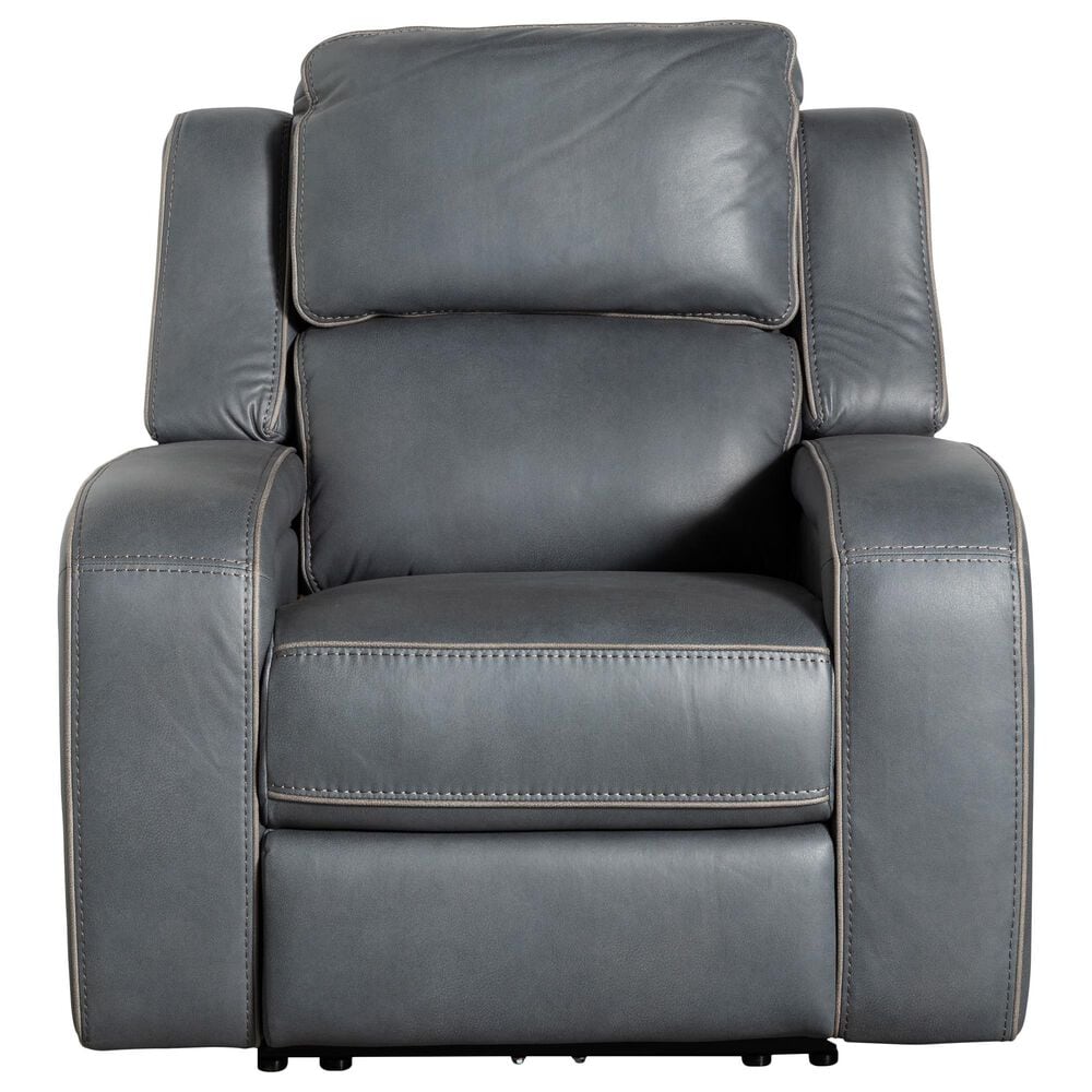 Aurora Furnishings Power Recliner with Massage in Teramo Steel Blue, , large