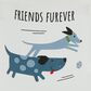 Pavilion Friends Furever 18 Oz Mug in White and Blue, , large