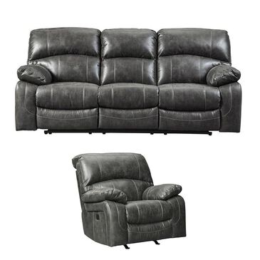 Signature Design by Ashley Dunwell Sofa and Recliner in Steel, , large