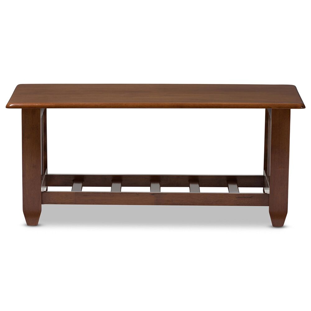 Baxton Studio Larissa Coffee Table in Cherry Brown, , large