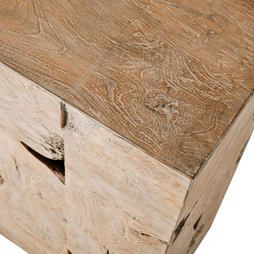 Uttermost Teak Tac Toe Console Table in Light, , large