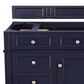 James Martin Vanities Brittany 48" Single Bathroom Vanity in Victory Blue with 3 cm Charcoal Soapstone Quartz Top and Rectangle Sink, , large