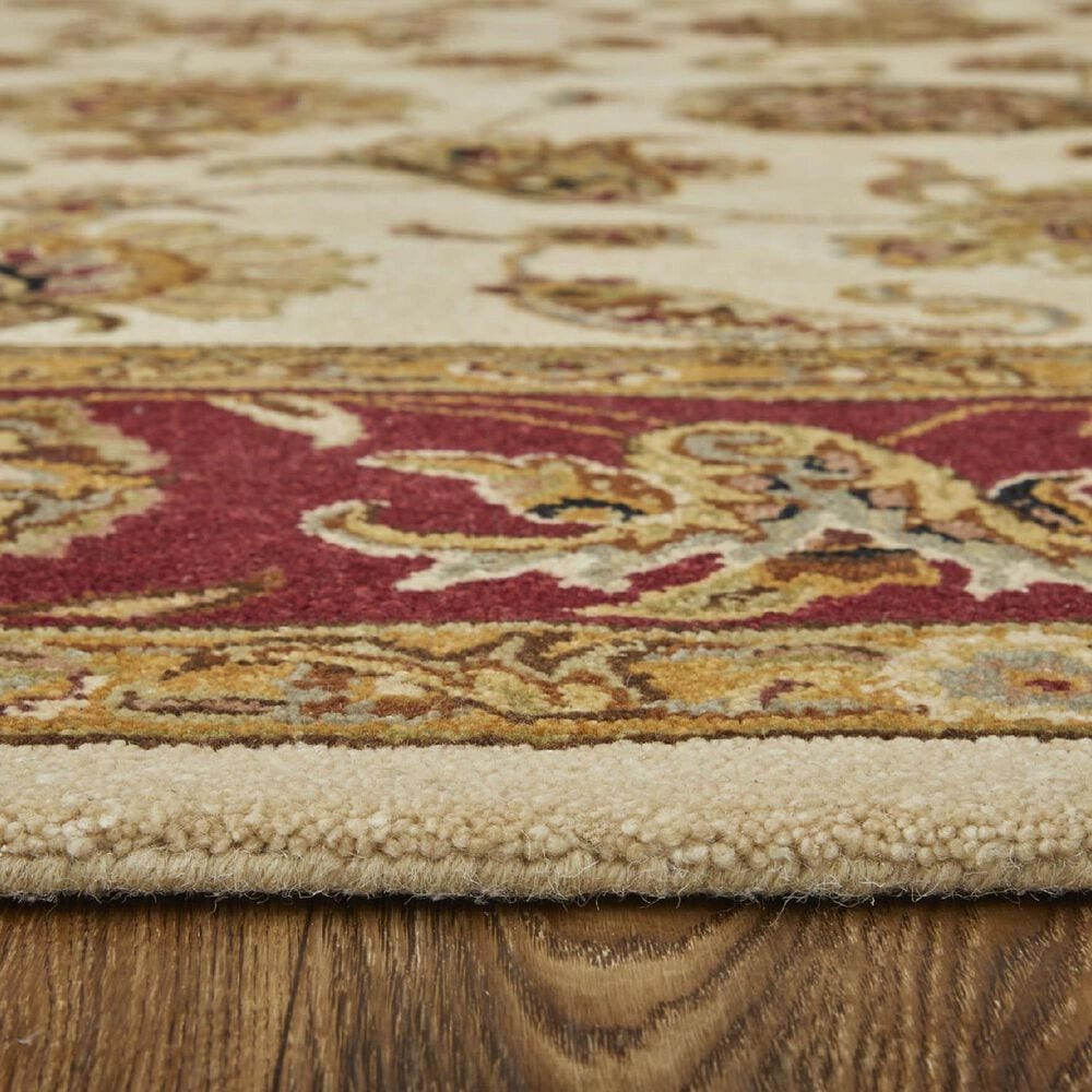 Feizy Rugs Wagner Ivory and Red 5&#39; x 8&#39; Area Rug, , large