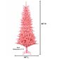 The Gerson Company 7.5" Pre-Lit Tuscany Tinsel Christmas Tree in Pink, , large