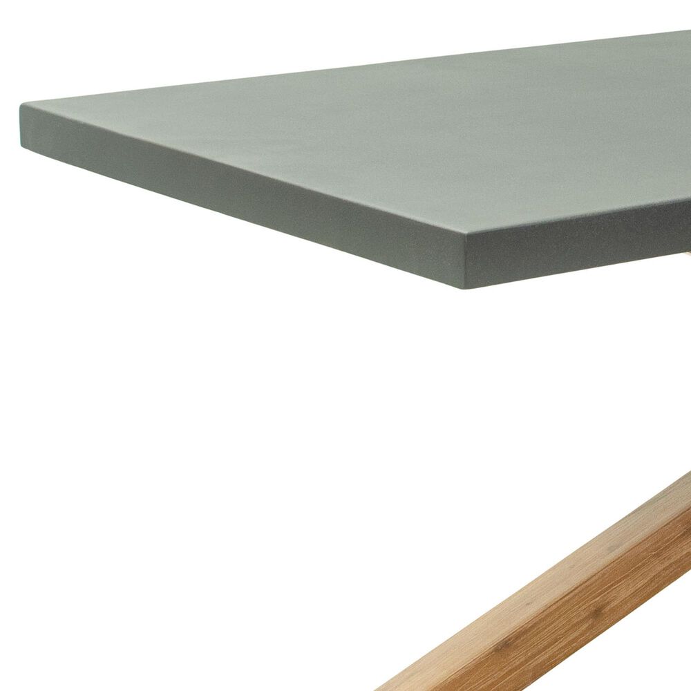 Zuo Modern Suan 95" Rectangular Dining Table Gray and Natural - Table Only, , large
