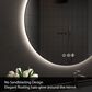HOMLUX 36" Round Frameless LED Backlit Bathroom Vanity Mirror in Silver, , large