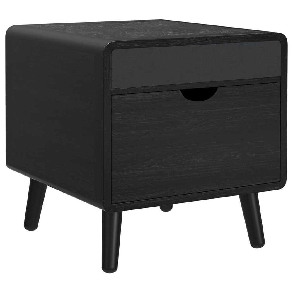 Mayberry Hill Halo Square Smart End Table in Black, , large