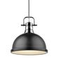 Golden Lighting Duncan 1-Light Pendant with Rod in Chrome, , large