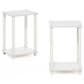 HOMLUX 2-Tier Small End Table in White (Set of 2), , large