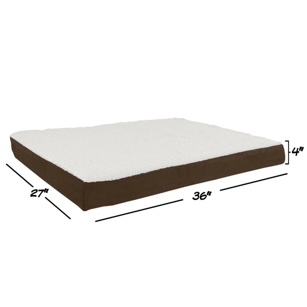 Timberlake Petmaker Medium Orthopedic Sherpa Top Pet Bed in Brown, , large