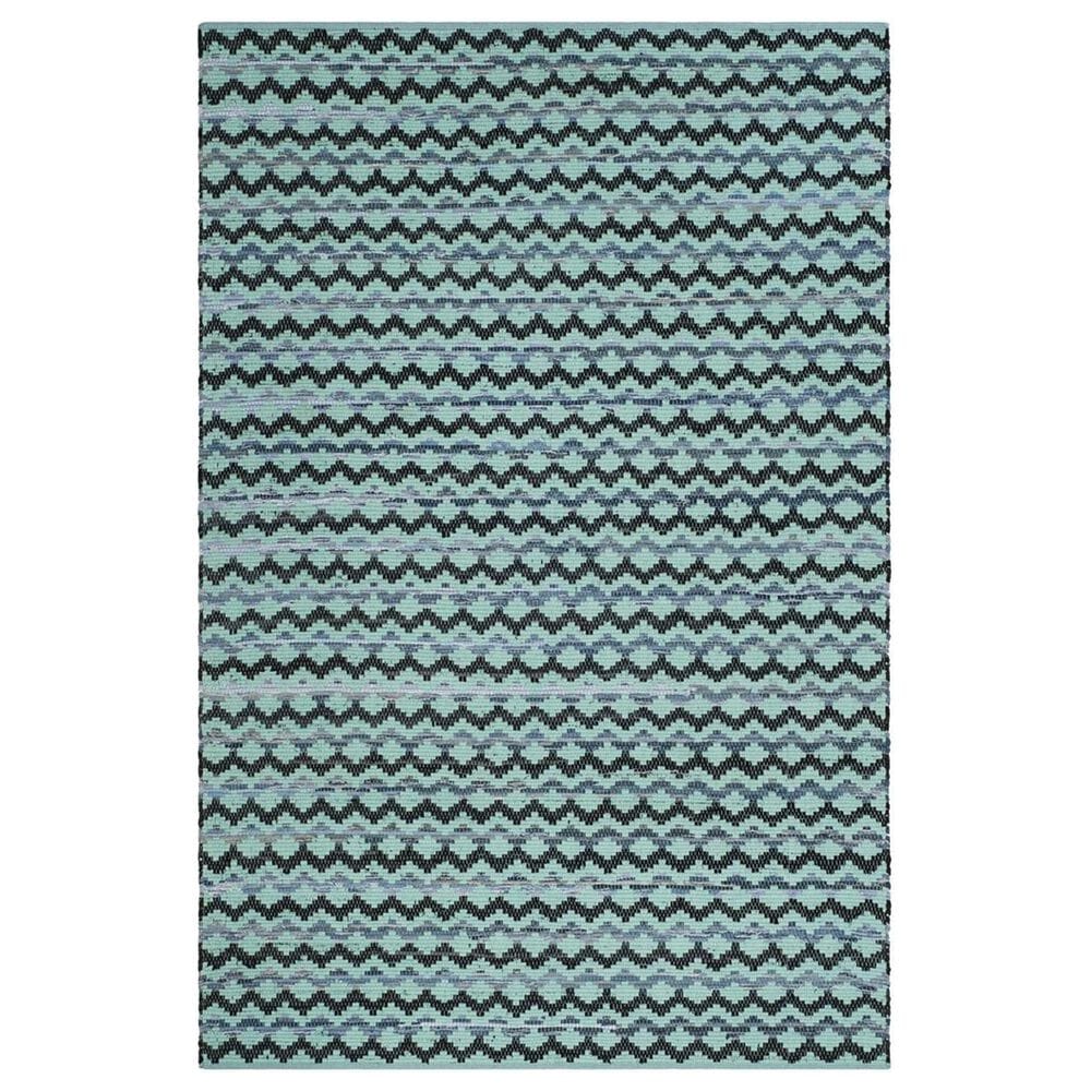 Safavieh Montauk 5" x 8" Turquoise, Blue and Black Area Rug, , large