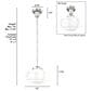 Hunter Saddle Creek 10" 1-Light Pendant with White Shade in Brushed Nickel, , large