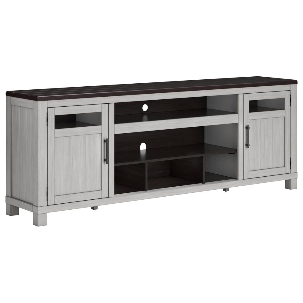 Ashley Darborn 88" XL TV Stand in Light Gray and Brown Cherry, , large