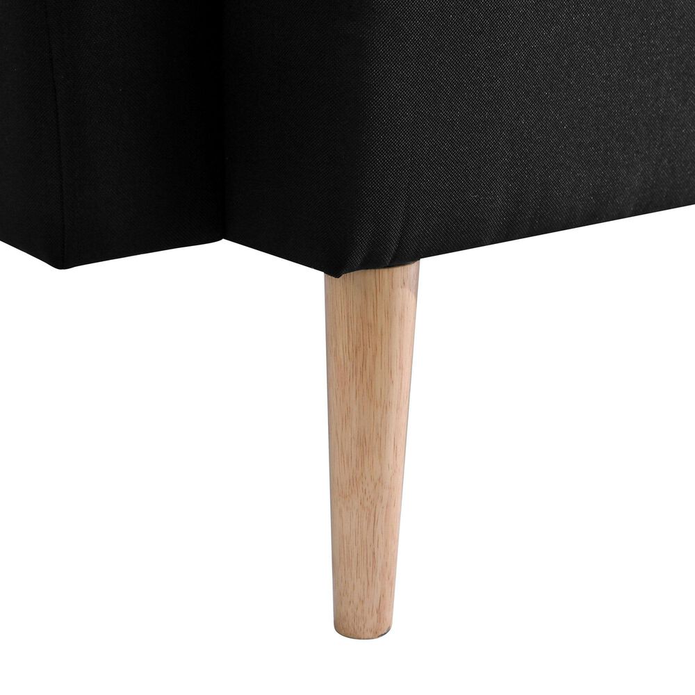 Lifestyle Solutions Foxtrox Covertible Sofa in Black Fabric, , large
