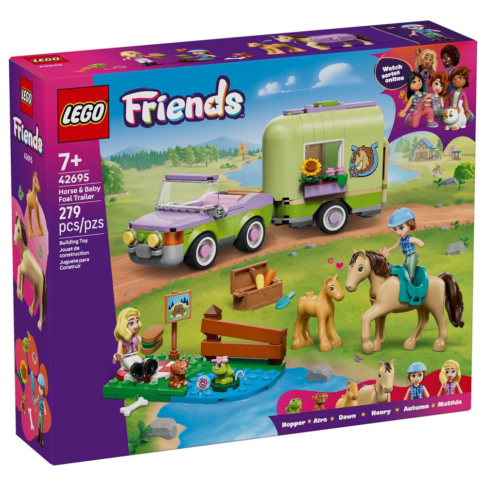 LEGO Friends Horse and Baby Foal with Trailer Building Set, , large