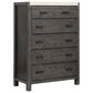 Nicolette Home Plum Creek 5 Drawer Chest in Ravenwood Black, , large