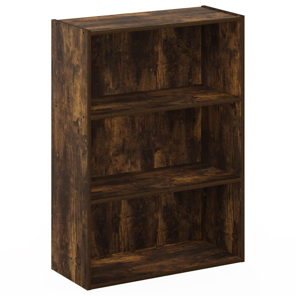 HOMLUX 3-Tier Open Shelf Bookcase in Amber Pine, , large