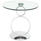 Casana Satellite End Table in Chrome and Clear, , large