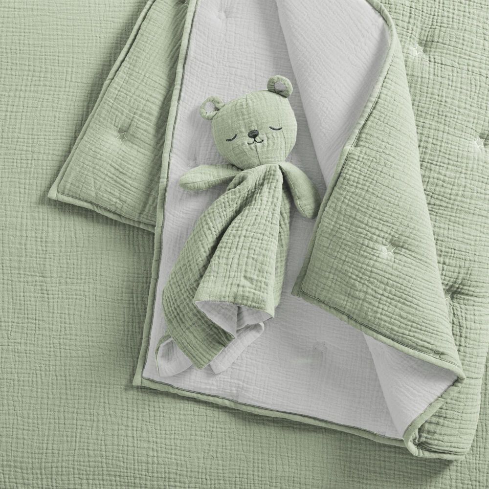 Levtex Cloud Muslin 5-Piece Bedding Set in Sage and White, , large