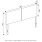 HOMLUX Roanne Full Upholstered Headboard in Denim, , large