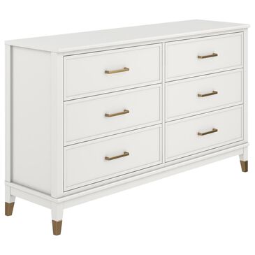 DHP Westerleigh 6-Drawer Dresser in White, , large