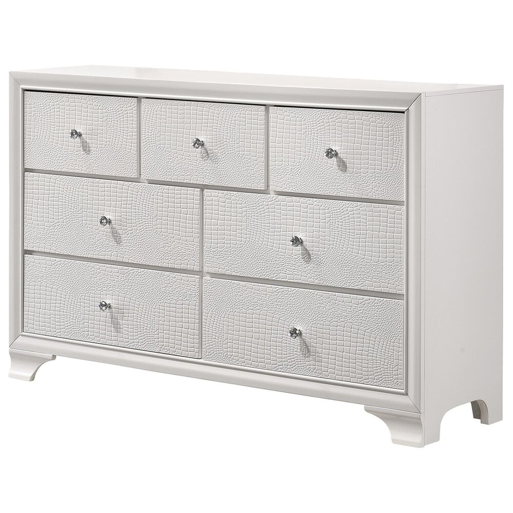 Crown Mark Lyssa 7-Drawer Dresser in Frost, , large