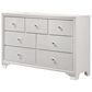 Crown Mark Lyssa 7-Drawer Dresser in Frost, , large