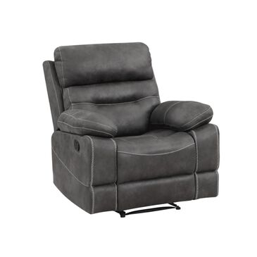Steve Silver Rudger Manual Recliner in Gray, , large