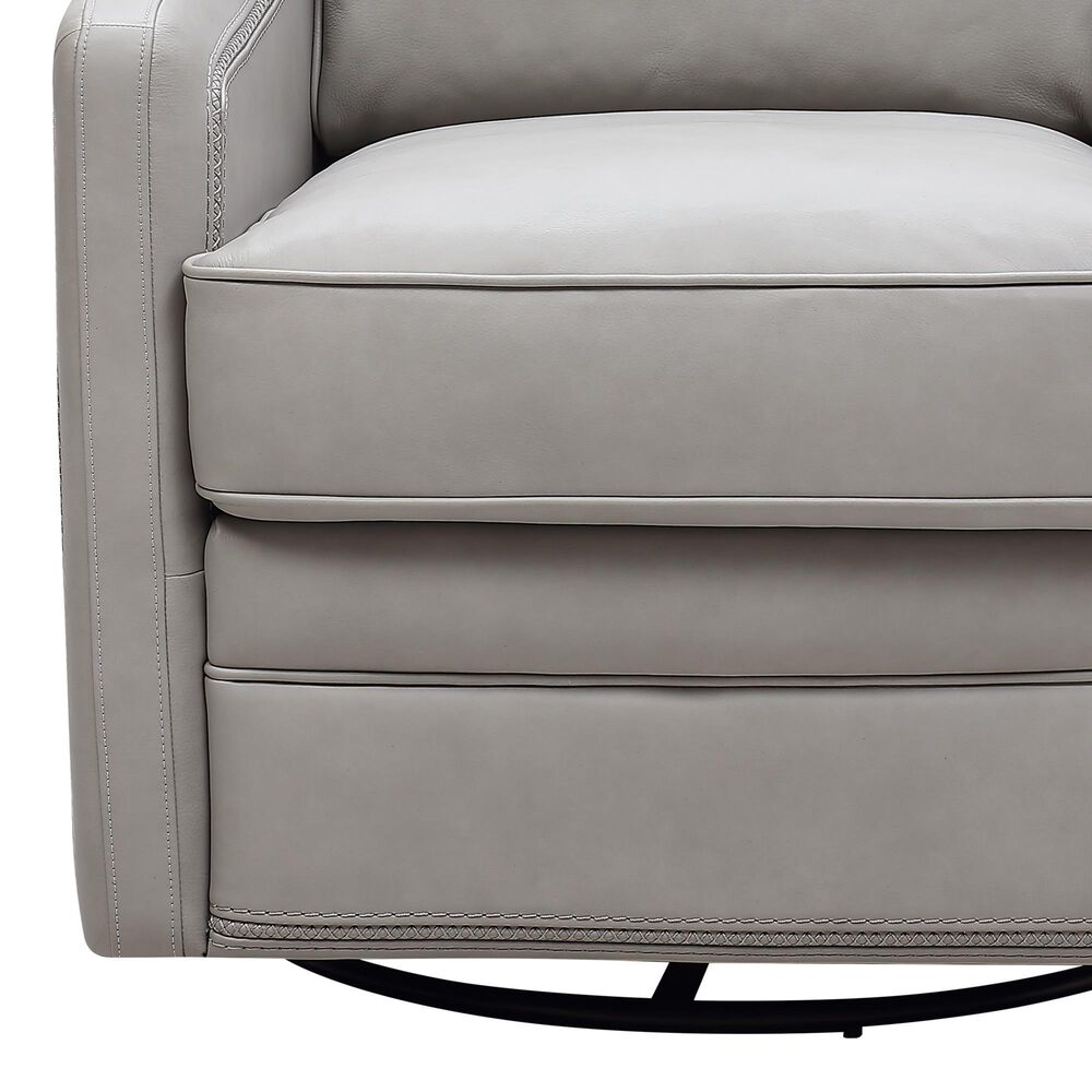 Italiano Furniture Turner Leather Swivel Glider in Stone (Set of 2), , large