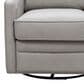 Italiano Furniture Turner Leather Swivel Glider in Stone (Set of 2), , large