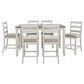 Ashley Skempton 7-Piece Counter Height Dining Set in White and Light Brown, , large