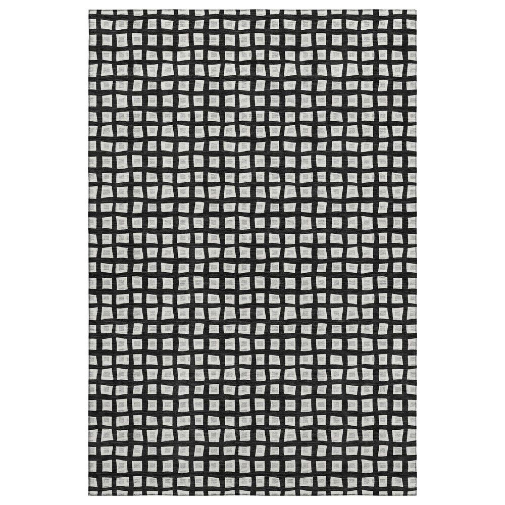 Dalyn Rug Company The Reserve TR4 Black 9" x 12" Indoor/Outdoor Area Rug, , large