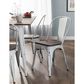 Lumisource Oregon Stackable Dining Chair in Esoressi/Vintage White (Set of 2), , large