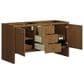 James Martin Hudson 60" Double Bathroom Vanity in Honey Oak with 3 cm Parisien Bleu Silestone Top, Rectangular Sinks and FreePower Wireless Charger, , large