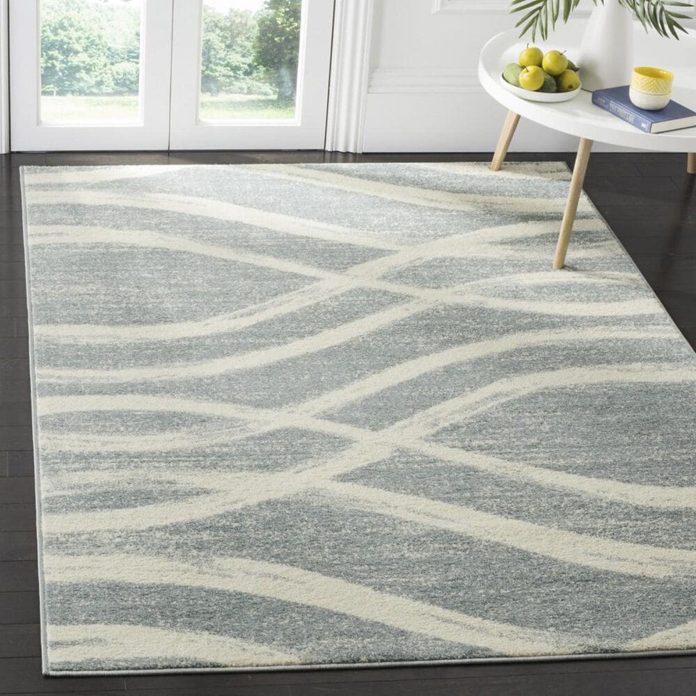 Safavieh Adirondack ADR125T 8" x 10" Cream and Slate Area Rug, , large