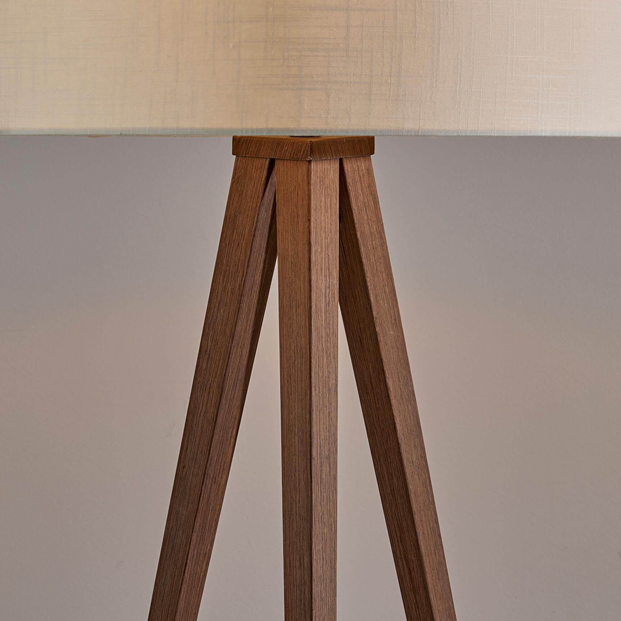 Adesso Director Floor Lamp in Walnut