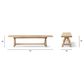 Jennifer Taylor Home Hawthorne 72" Dining Bench in Heritage Light Natural Brown, , large