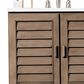 James Martin Vanities Portland 36" Single Bathroom Vanity in Whitewashed Walnut with 3 cm Carrara White Marble Top and Rectangular Sink, , large