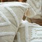 Patina Vie Bespoke Diamond Tufted 26" Square Throw Pillow in Alabaster, , large