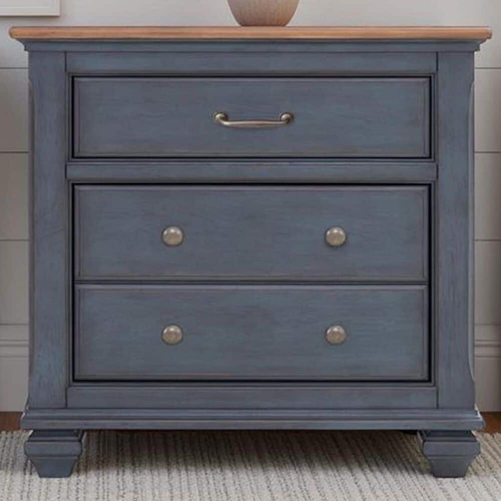 Legends Furniture Americana 2-Drawer Lateral File in Corduory Blue and Brown, , large