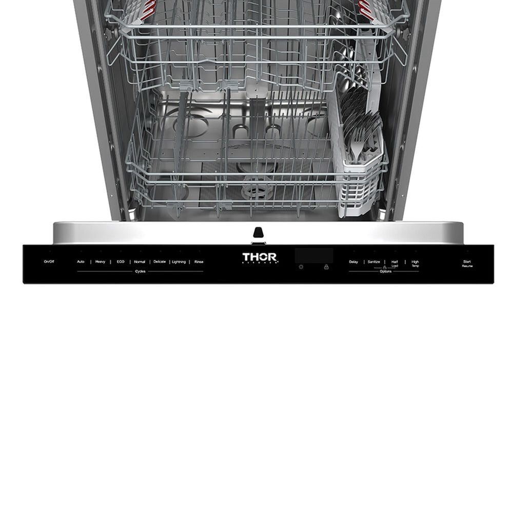 Thor Kitchen 24" Built-In Top Control Dishwasher with Pocket Handle in Black, , large