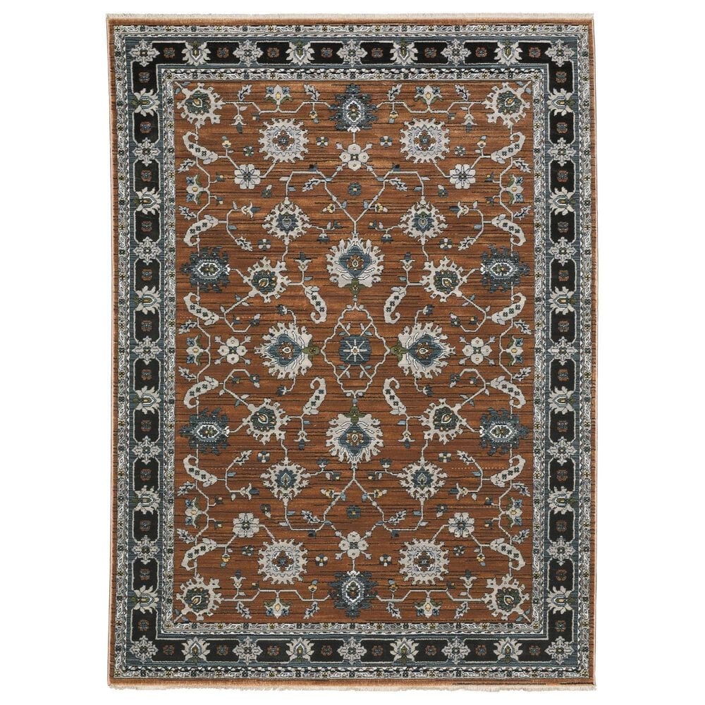 Oriental Weavers Keira Rust and Grey 5"3" x 7"6" Area Rug, , large